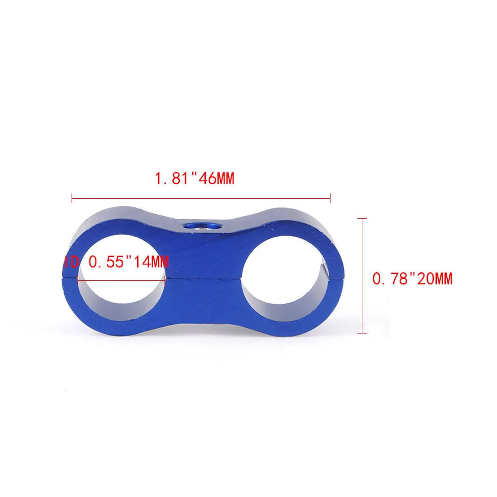 1Piece Stepped Billet Dual AN6 6AN 14MM Braided Hose Separator Clamp Cable Fastener New Wire RS-HR013-AN6 | Автомобили и