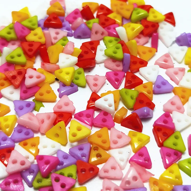 Suoja 500 шт./лот смешанные 6 мм Мини треугольные крошечные кнопки пластиковые