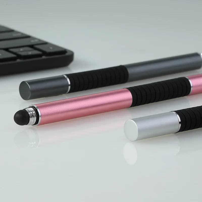 Beste 100Pcs 2 In 1 Capacitieve Touchscreen Metal Stylus Pen Voor Iphone Ipad Ipod Touch Pak Voor Andere Smart Telefoon Tablet Custom Logo