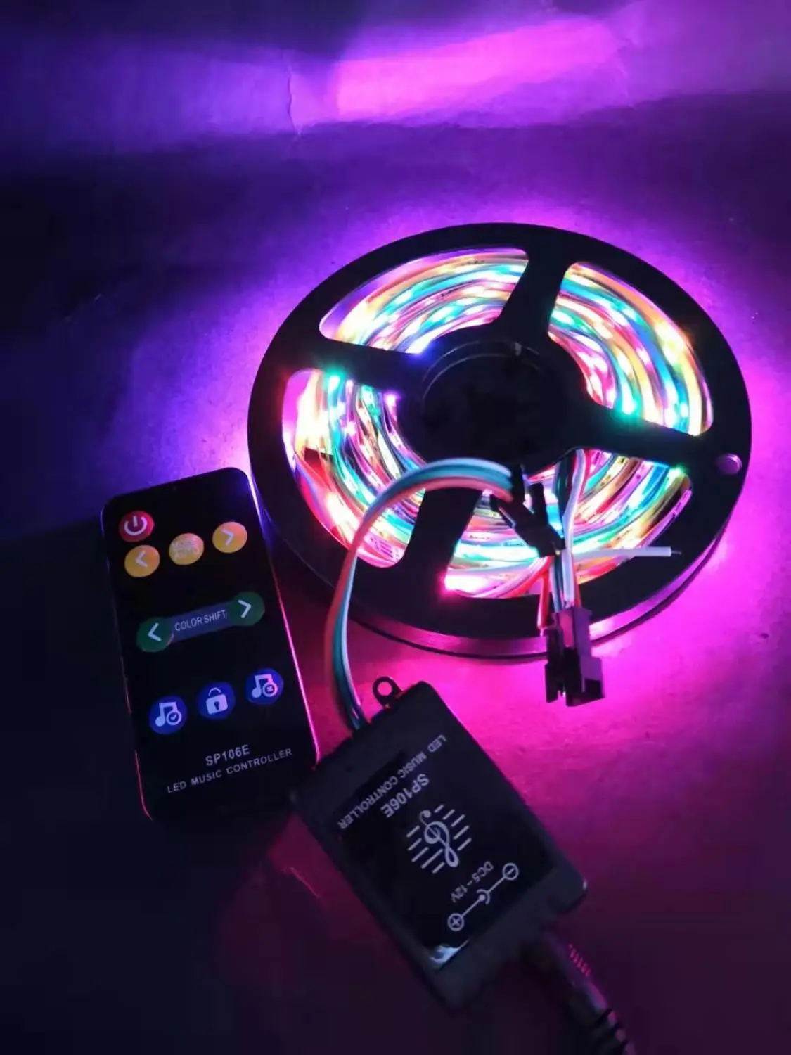 Светодиодная лента WS2812 RGB SMD5050 с пультом дистанционного управления музыкальный