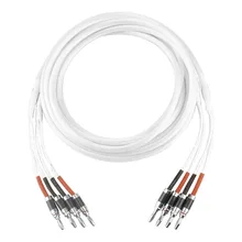 TODN One Pair  HIFI Silver-plated Speaker Cable Hi-end 5N OCC Speaker Wire For Hi-fi Systems Y Plug Banana plug Speaker Cable