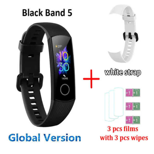 Глобальная версия huawei Honor Band 5 Смарт-браслет пульсометр смарт-браслет водонепроницаемые Смарт-часы - Цвет: Серый