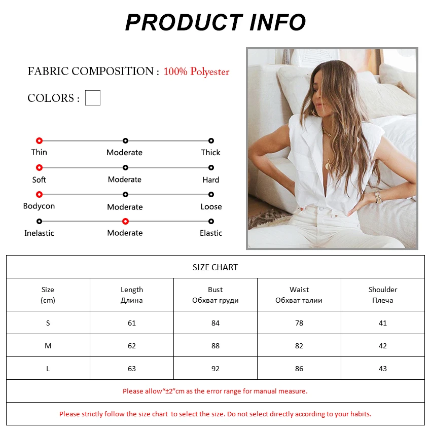 Женские топы и блузки с воротником-стойкой OOTN белые офисные рубашки без рукавов