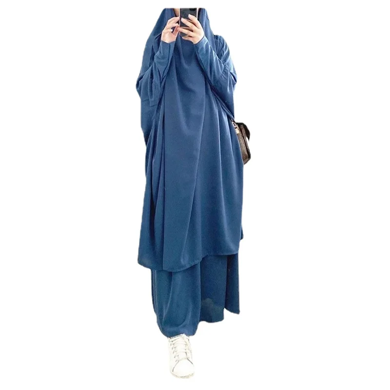 

Рамадан с капюшоном, Молитвенное платье, одежда Jilbab Abaya, длинное платье Khimar Eid, юбка, комплекты, мусульманская одежда Burka