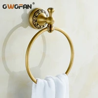 towel ring brass antique bronze hand towel holder retro bathroom accessories ring towel holder black chrome home decoration dg 8