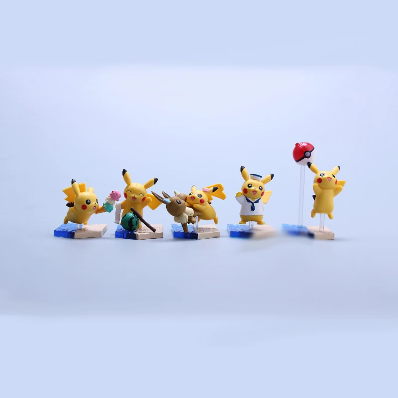 Экшн-фигурка Takara Tomy 10 шт./компл. Пикачу Покемон карманная кукла-монстр Ex Elf Ball