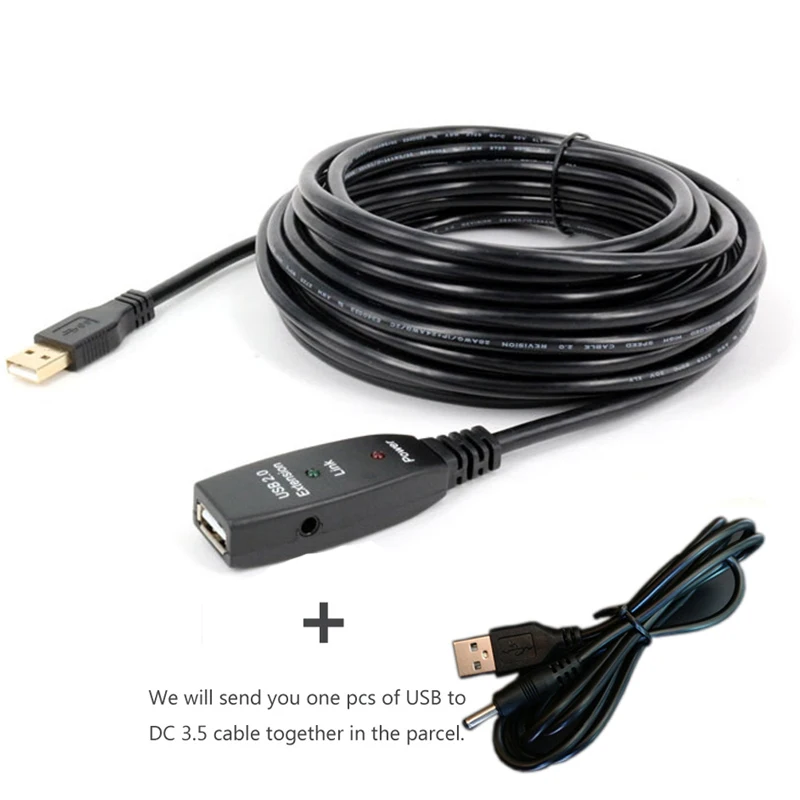 30M Usb uzatma kablosu 5m 10m 15m 20m USB 2.0 güç adaptörü uzatma Usb portları sinyal güçlendirici için Webcom sabit Disk TV kutusu