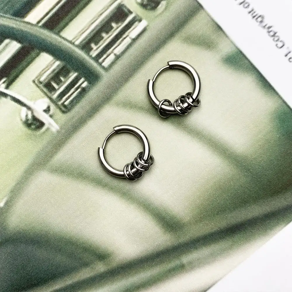 Серьги-кольца с шилом для мужчин и женщин маленькие подвесные кольца из