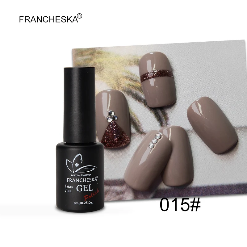 Color UV gel 015 Francheska резиновое Базовое покрытие верхнее покрытие базовый топ набор oje Унас гель лак nagels spulletjes дизайн ногтей lakiery hybrydowe гель лак - Цвет: Color UV gel 015