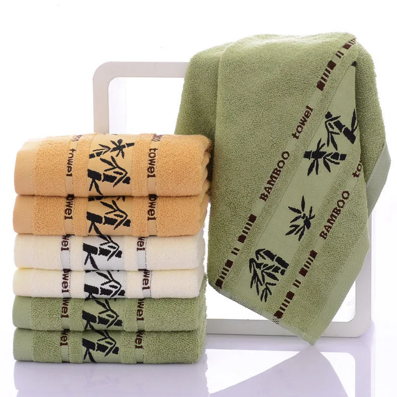 Hot Sale Black Ink Bamboo Jacquard Width Break Thick Towel Soft Best Value Towels for Bathroom | Дом и сад