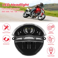 headlight for ducati monster 695 696 795 796 1100 1100s motorcycle front headlights led head lamp assembly complete waterproof