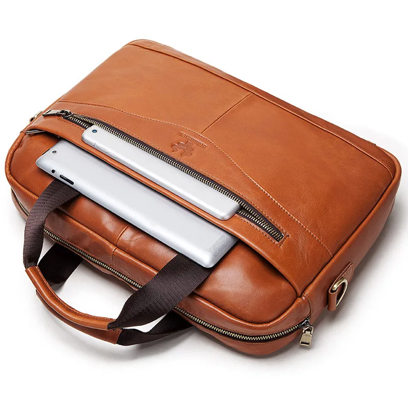 

2021 Brand New Men's Leather Bag First Layer Cowhide Multifunctional Portable Briefcase Men's Handbag Shoulder Messenger
