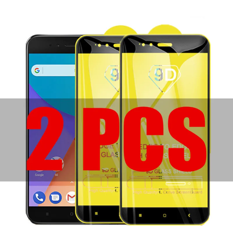 

Стекло 9D для Xiaomi Mi 5X A1, 2 шт., Защитное стекло для Xiomi Mi A1 5X MI5X MIA1, Защитная пленка для экрана