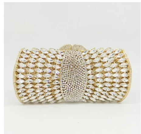 

Женский вечерний кошелек с кристаллами, золотистая, серебристая, синяя, цвета шампанского, розовая металлическая Сумка-клатч для свадебног...