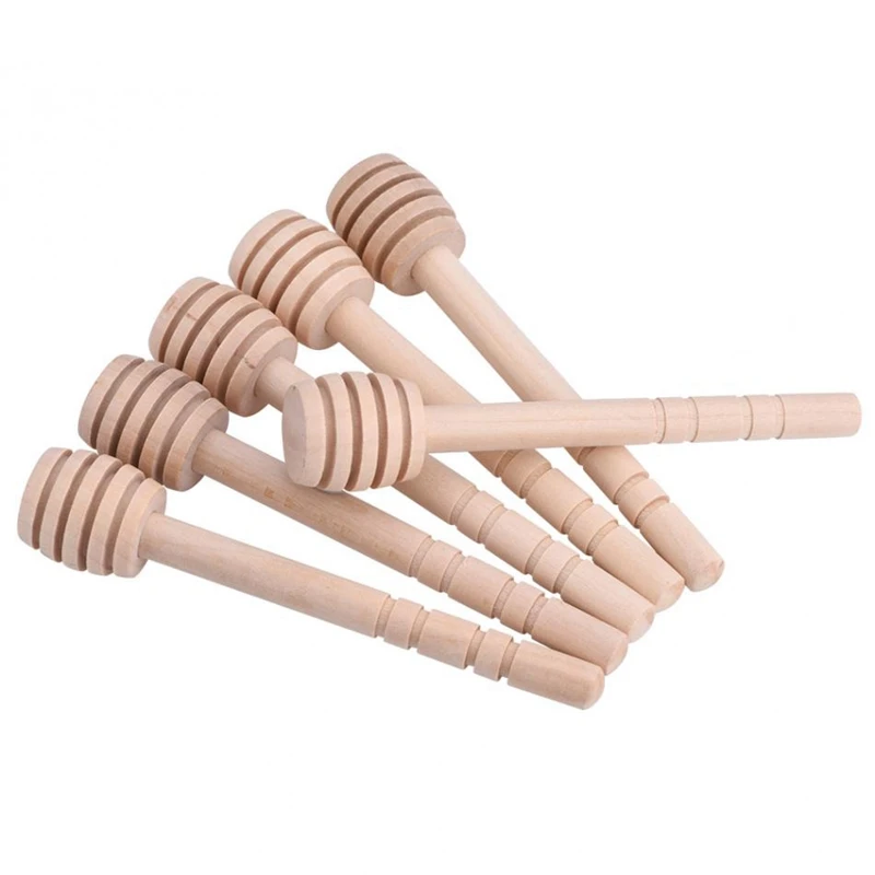 50 шт. деревянная ложка для перемешивания меда с длинной ручкой палочка