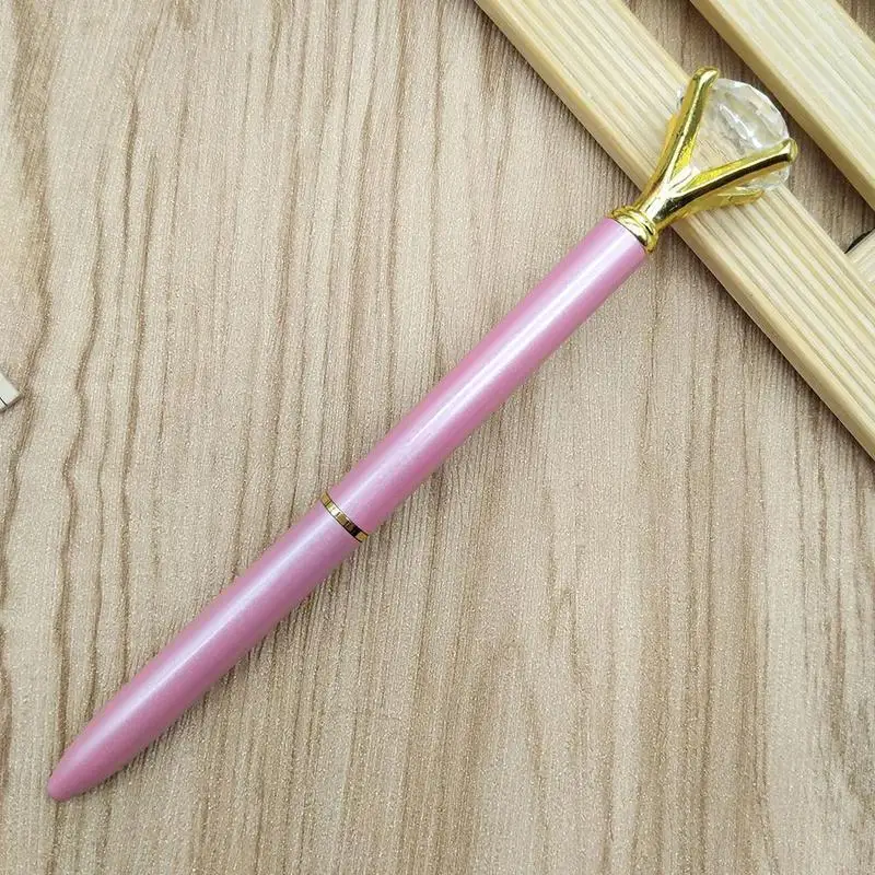 Модные металлические шариковые ручки с кристаллами и алмазной головкой