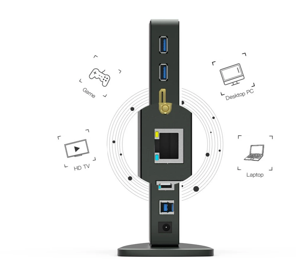 Wavlink USB 3,0 Универсальная док-станция для ноутбука из алюминиевого сплава двойной видео HDMI DVI Gigabit Ethernet расширение/зеркало видео режим