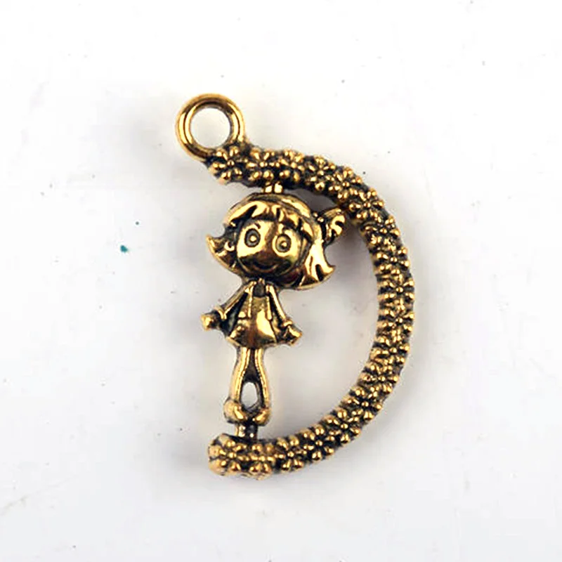 

Металлический вращающийся кулон "милая девочка" брелок браслет ожерелье ювелирные изделия аксессуары