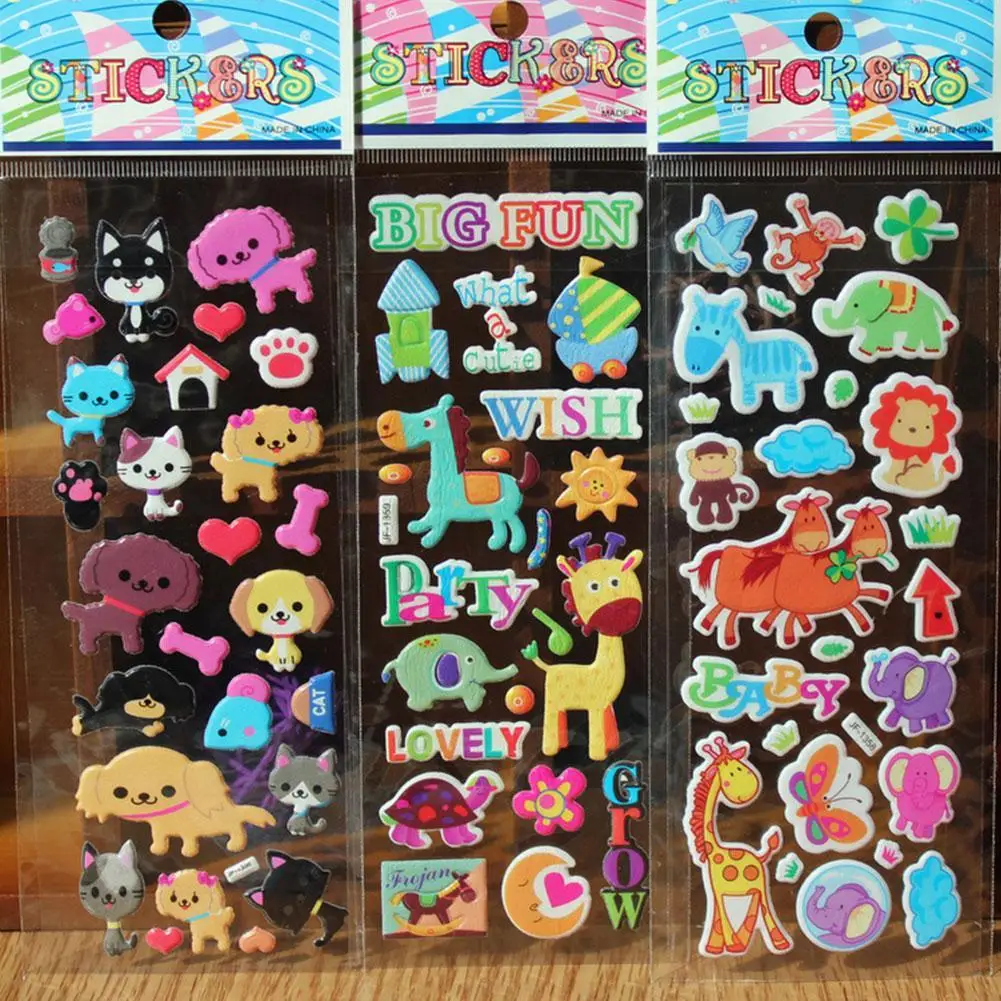 

Montessori DIY Cute Lovely Bubble Sponge Stickers Kawaii Cartoon Gift For Kids Animal Sticker Soft Toys