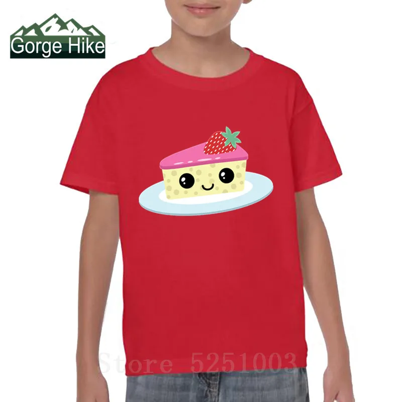 Футболка в стиле Харадзюку с принтом клубничного торта 3D футболка Детская