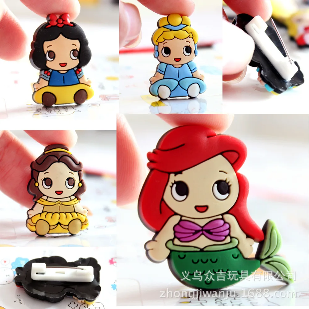 2 шт./лот Детская Брошь из мультфильма Принцесса Диснея значок Холодное сердце