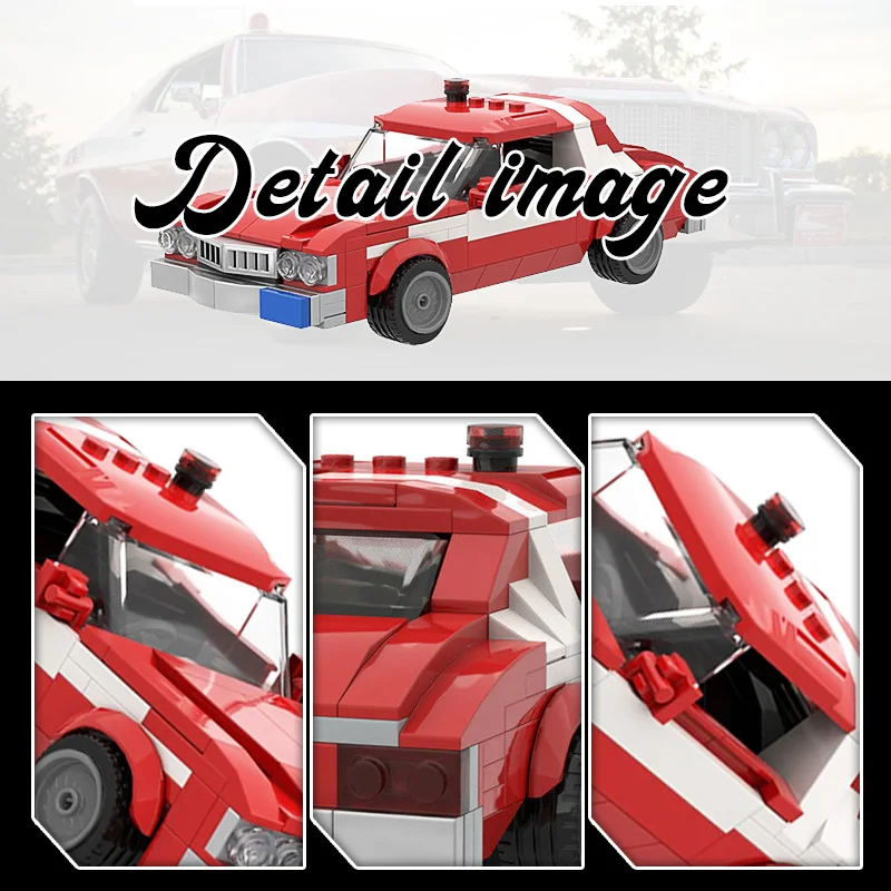 

MOC-21390 City Supercar 1976 Torino Model Speed Racing Car Building Blocks high- Bricks DIY Assembly Toys Kids Boys Gift 258pcs