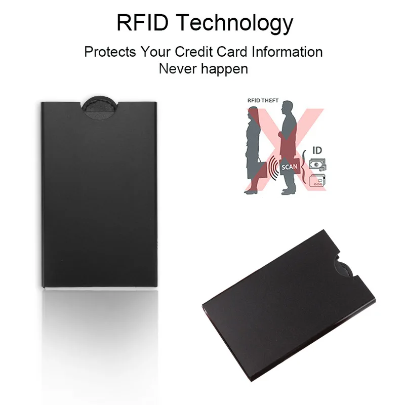 DIENQI Rfid Блокировка Анти-магнитный держатель для карт кошелек Винтаж Бизнес банк держатель кредитной карты Чехол сумка протектор тонкий держатель для карт