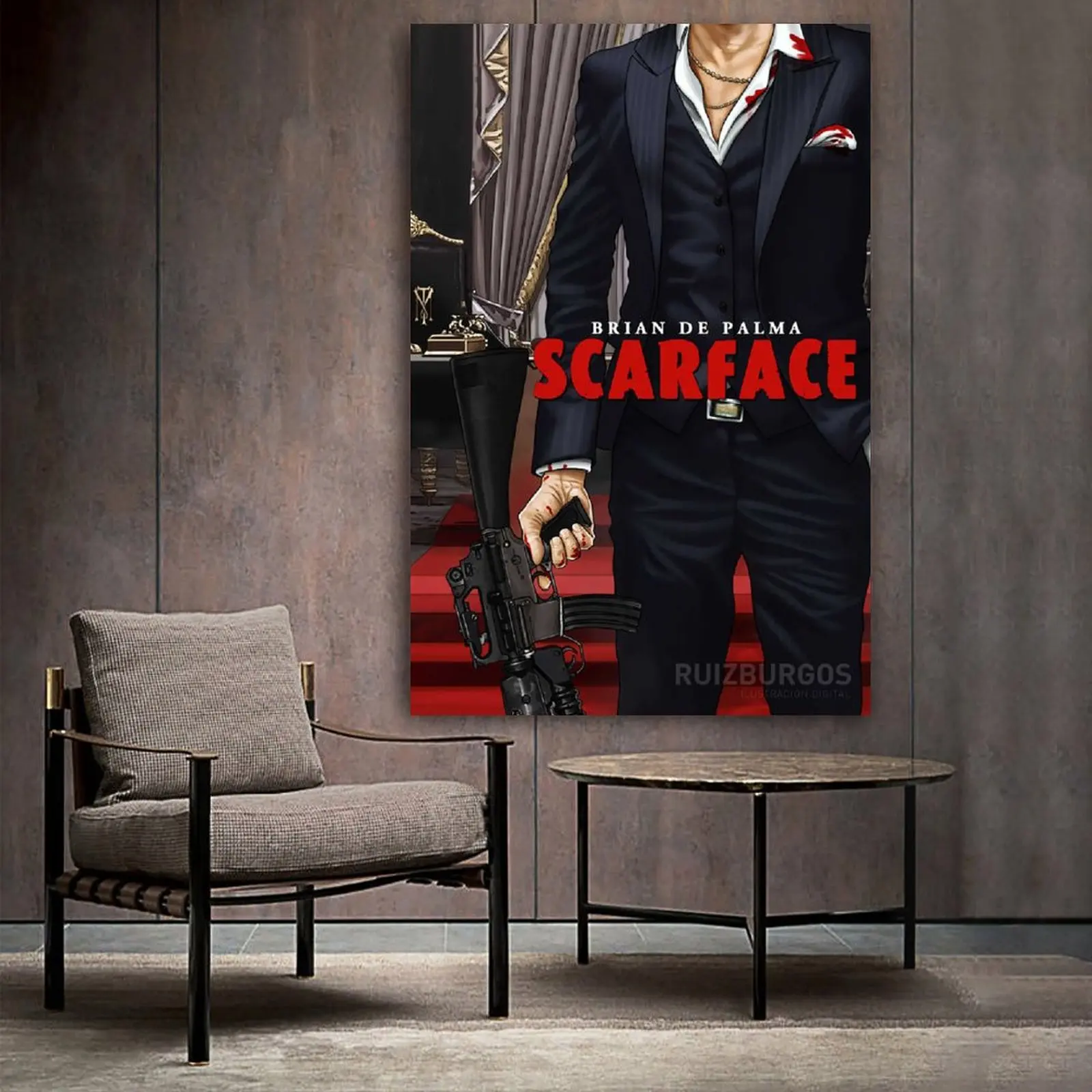 Картина на стену в стиле скалфани | Дом и сад