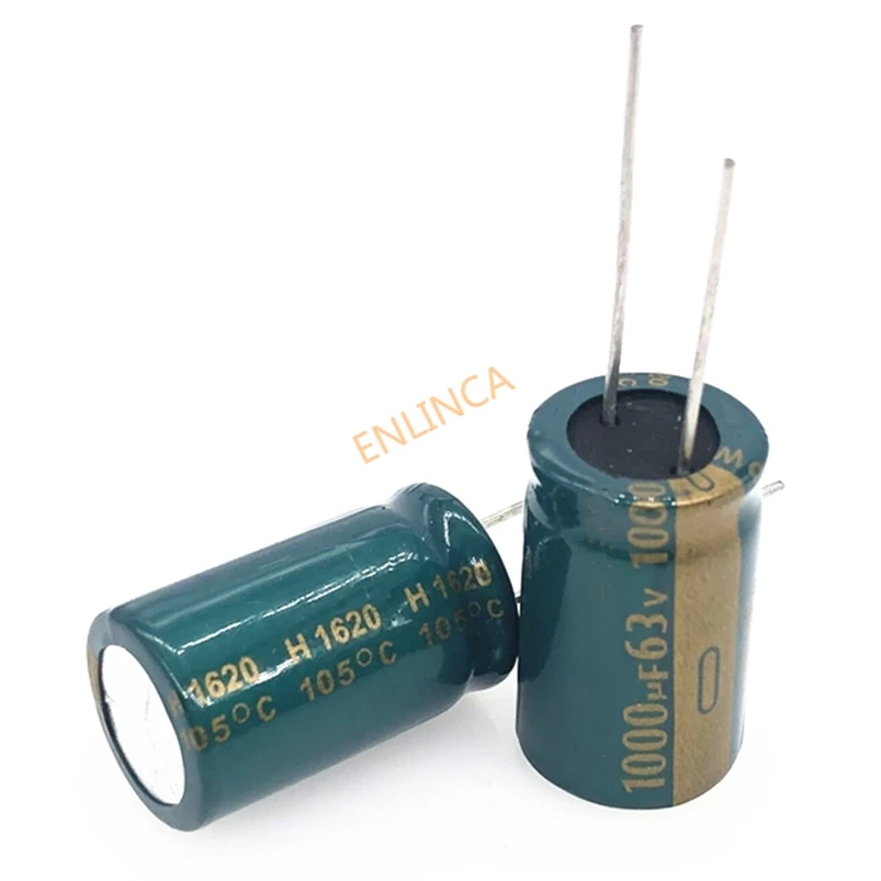 Алюминиевый электролитический конденсатор 63 в 1000 мкФ 16*25 20%|electrolytic capacitor