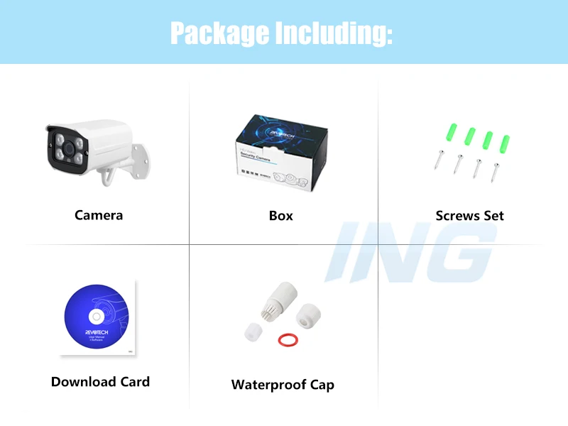 Камера Наружного видеонаблюдения H.265 водонепроницаемая камера безопасности с