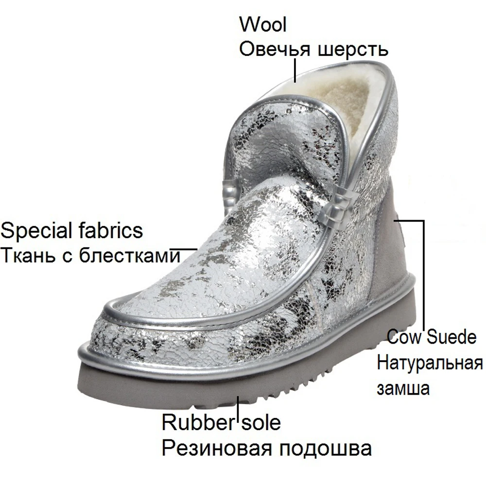 

Women Wool Snow Boots Retro style Winter Flat Ankle Boots for Girls Winter Women Waterproof Soft sole Shoes Chaussure Femme.