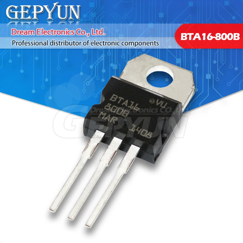 10pcs BTA16-800B TO-220 BTA16-800 TO220 BTA16 800V 16A 16-800B Новый и оригинальный
