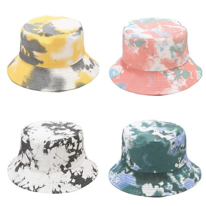 Двусторонняя Женская хлопковая шляпа двусторонняя яркая цвет радуги|Мужская