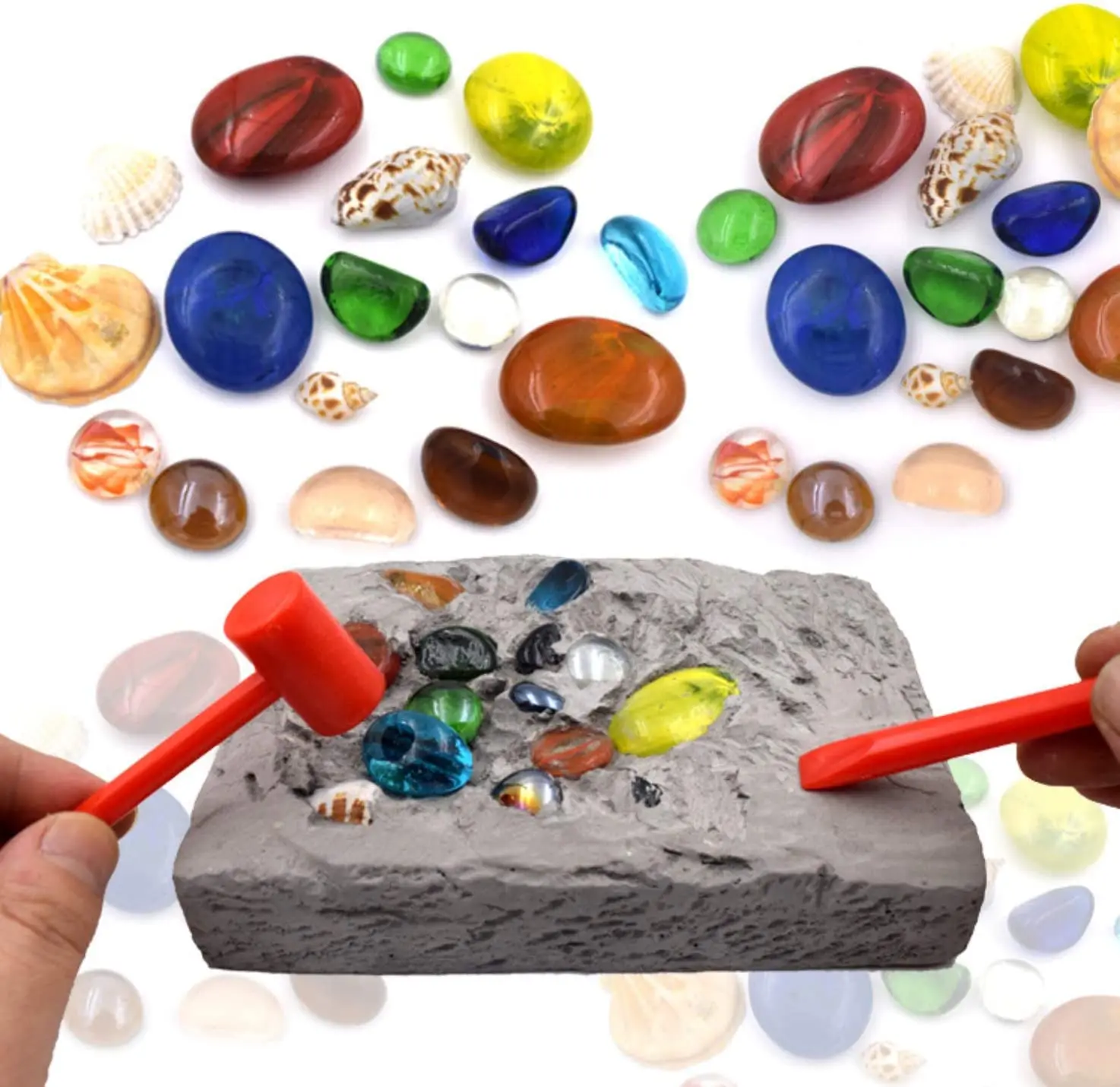 Mega Gem Dig Kit Great Science Gemology Mining Gift Kids игрушки для раскопок научный подарок любителей