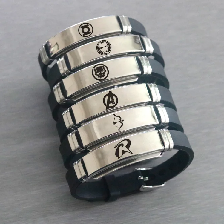 Marvel Мстители Браслет Аниме Фигурка Бэтмен Америка Капитан браслет с символом