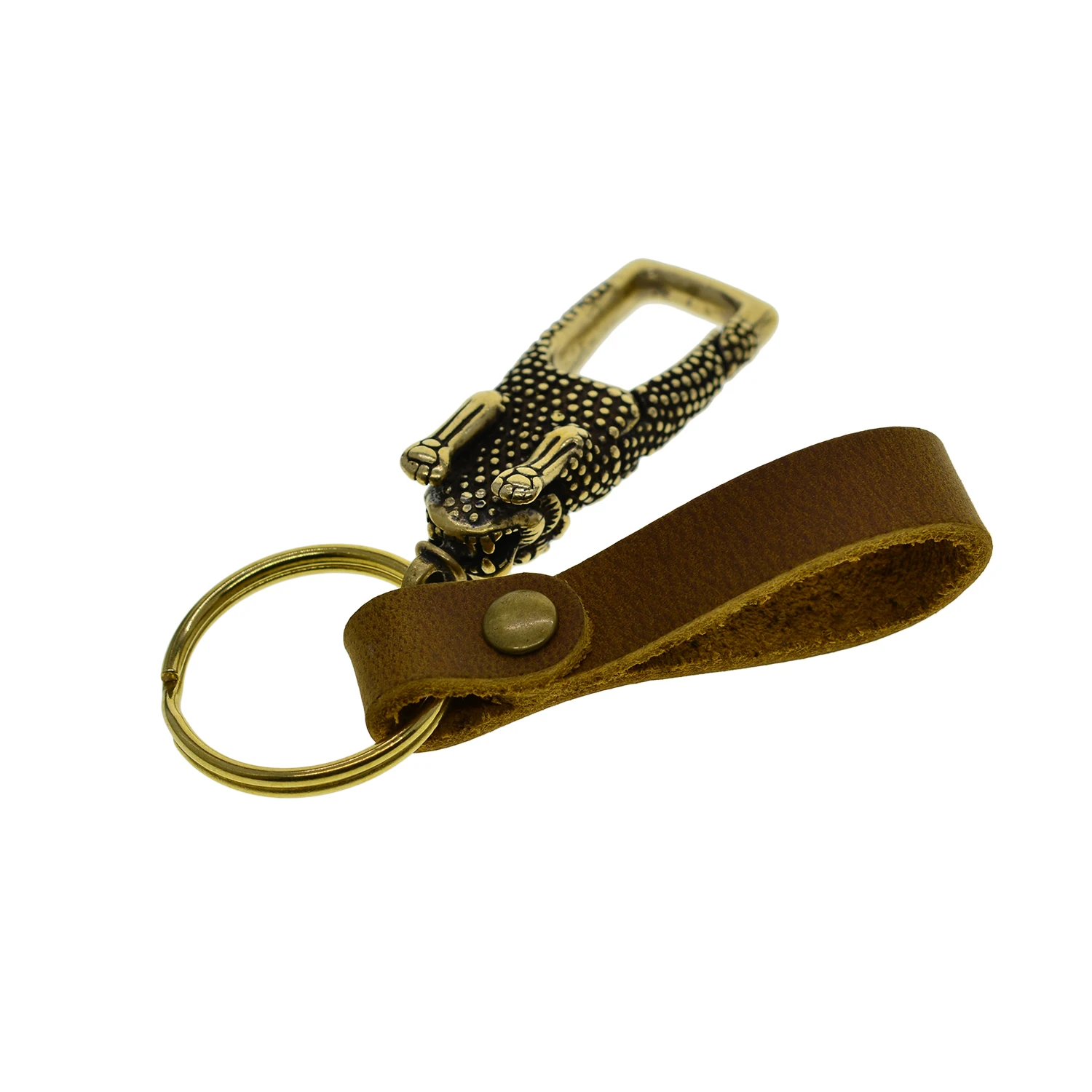 Ручная работа Ретро латунь Китайский единорог Дракон поворотный крючок застежка