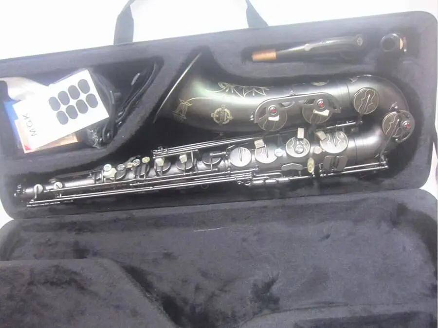 Тенор саксофон высокого качества матовый черный музыкальный инструмент