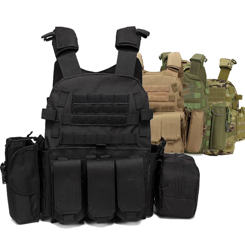 

6094 Military Equipment Armor Vest Tacitcal Hunting Vest Airsoft Paintball Men Molle Plate Carrier Body Armor
