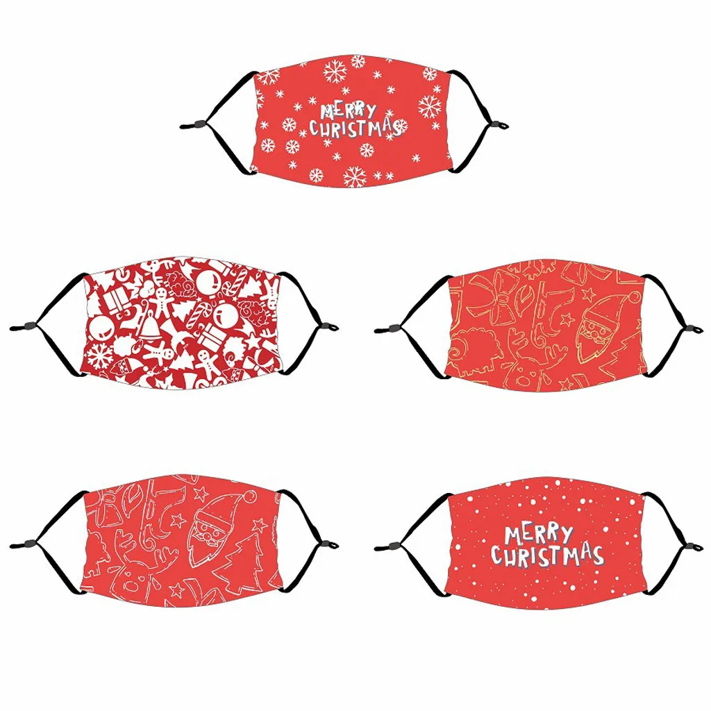 1 шт. детская Регулируемая Рождественская маска с мультяшным рисунком |