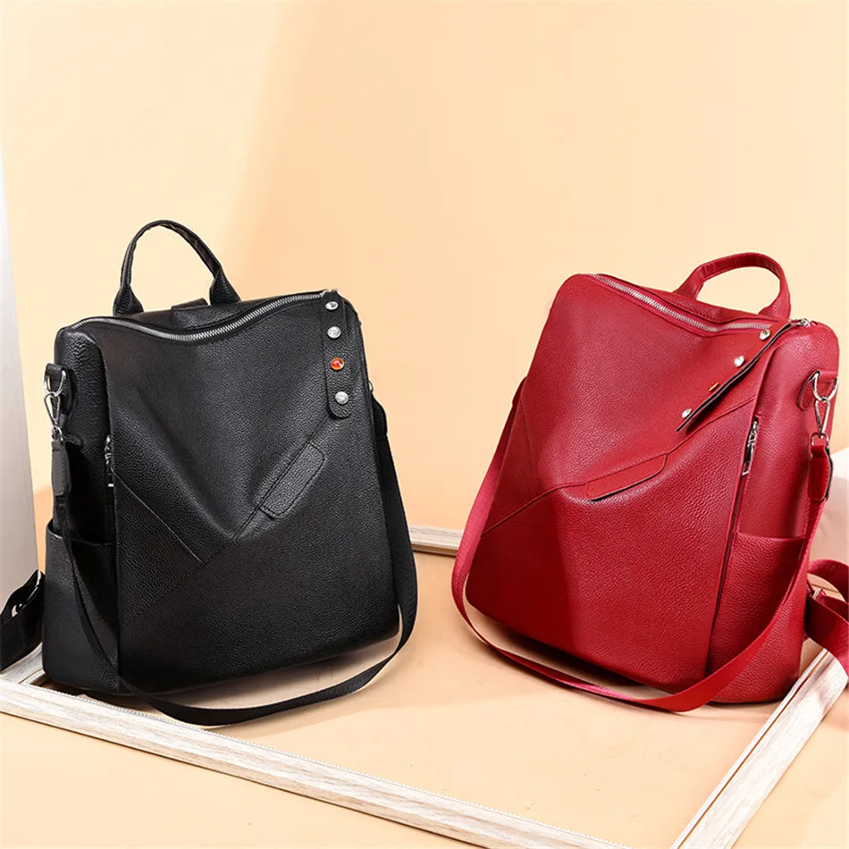 Многофункциональный Женский Повседневный рюкзак высокого качества из мягкой