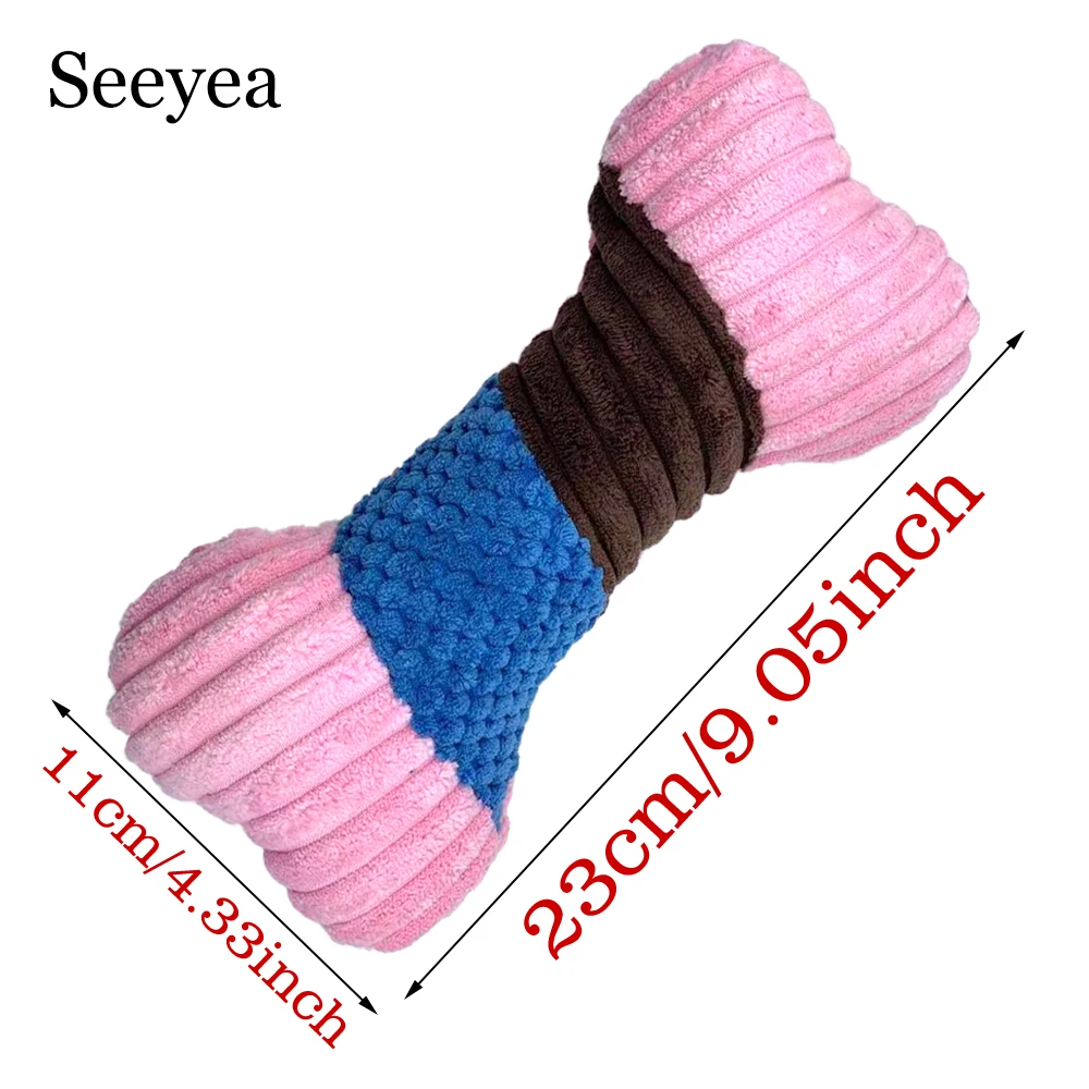 

Coral Velvet Bone Dog Toy Teeth Cleaning Interactive Pet Toy Dog Molar Training Chewing Toy Dogs Bone Outdoor Sports Goods