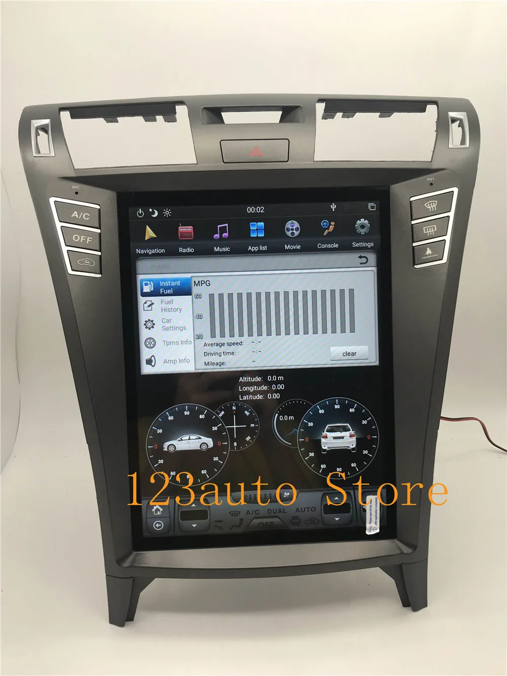 12,1 дюймов Вертикальный стиль Android 8,1 автомобильный DVD gps навигатор для lexus LS LS460 LS600 2006-2012 встроенный carplay HDMI AHD 7850IC ips