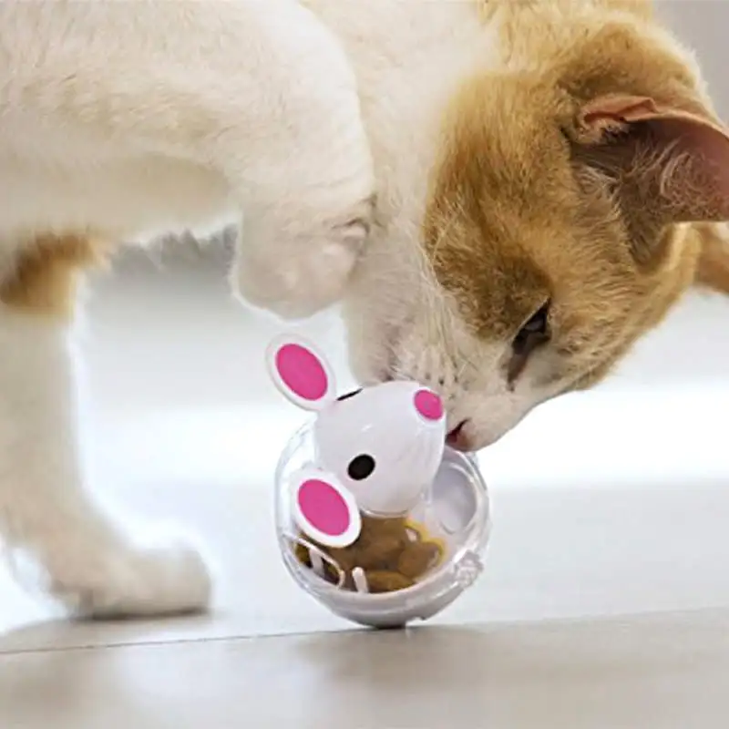 Кормушка для домашних животных кошек игрушка в форме мыши Забавный тумблер