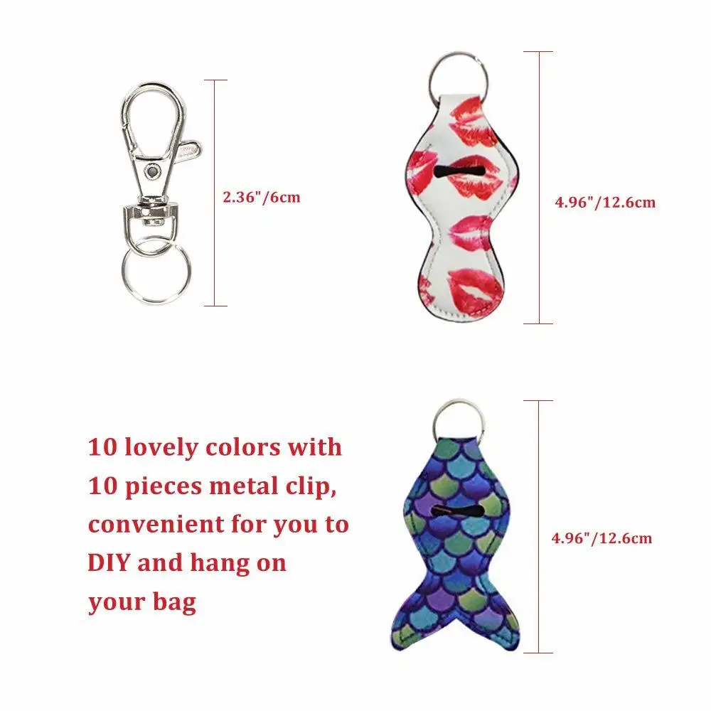 10 шт. держатель для помады ремешок брелок новинка неопрен помада бальзам с