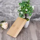 P15F прямоугольник Форма бамбук блюдце лоток завода мини-завод подставка для цветочных горшков пользу горшок для суккулентов лоток простой элегантный дизайн дома