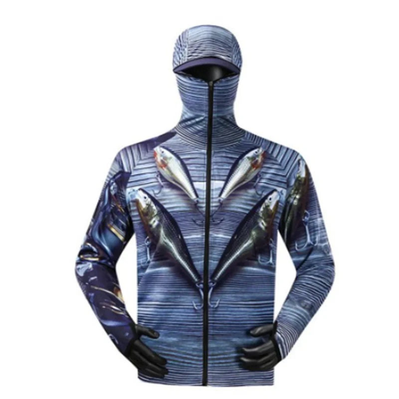 2022 Мужская Солнцезащитная одежда для рыбалки с защитой от УФ-лучей UPF 50 + дышащая