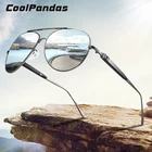 Солнцезащитные очки CoolPandas мужские, брендовые поляризационные авиаторы с антибликовым покрытием, для вождения, 2020