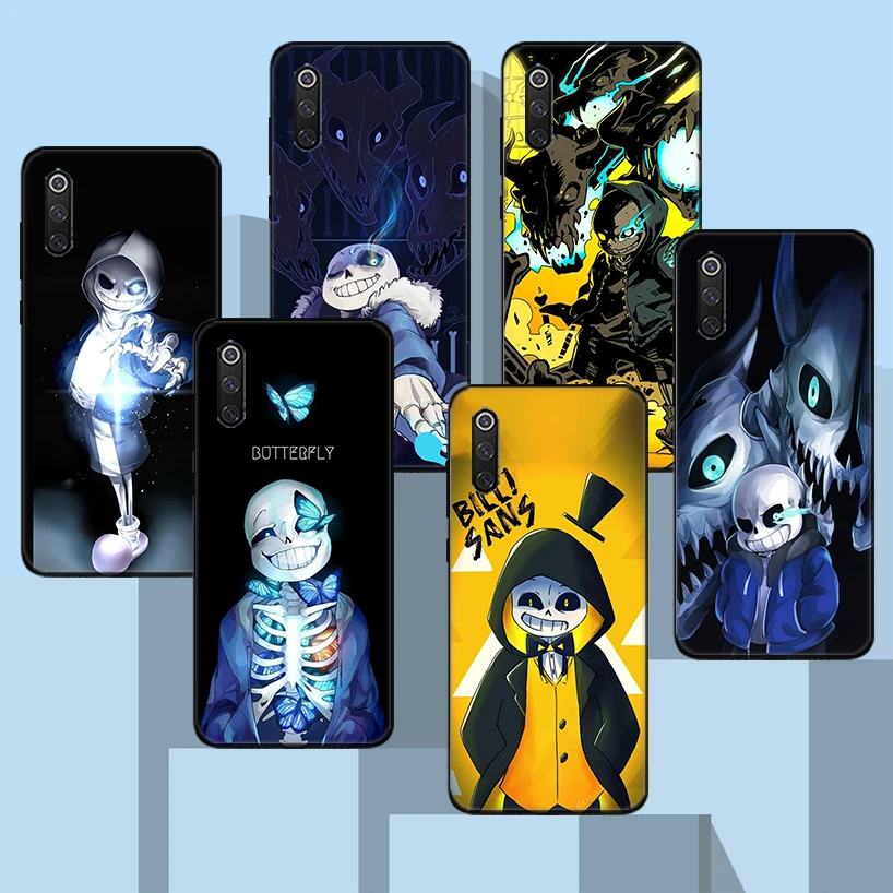 

Undertale Papyrus Sans Doggo Black Phone Case For Xiaomi Redmi Note 10 Pro 10S 9S 8T 7 8 9 9A 9C 9T 8A 7A 6A 5 6 Cover Capa