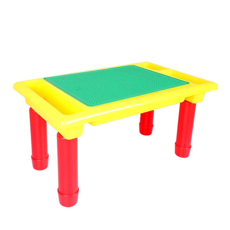 

DIY Bricks Toys Kids Activity Table Classic Blocks Table With Baseplate City Bricks Desk Educational Toys For Children Kids