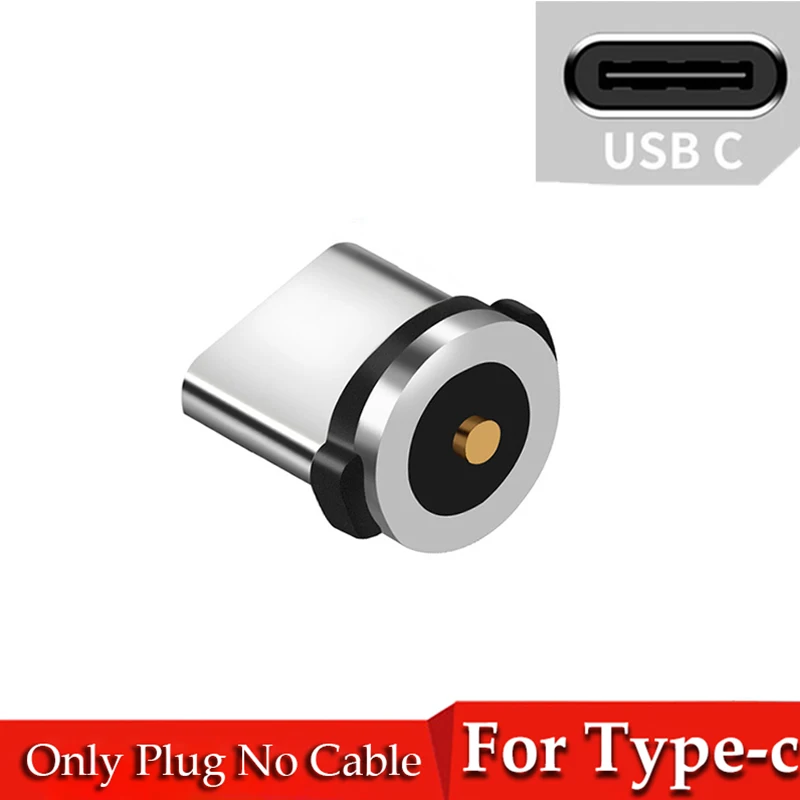 Only Type-c Plug Магнитный течёт светодиодный кабель Micro USB для samsung S10 S9 type-c зарядное устройство для huawei магнитное зарядное устройство usb type C кабели - Цвет: Only Type-c Plug